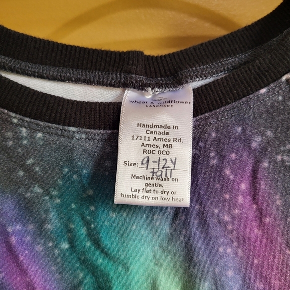 Kids size 9-12 Tall custom sweater by Wheat and Wildflower Handmade - Picture 3 of 3